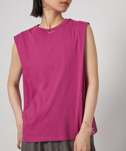 CITEN（シテン）の「CITEN＞タックノースリーブトップ（タンクトップ・レディース・ブラック/ワイン/ダークグリーン・FREE）」の6枚目の写真