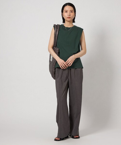 CITEN（シテン）の「CITEN＞タックノースリーブトップ（タンクトップ・レディース・ブラック/ワイン/ダークグリーン・FREE）」の9枚目の写真