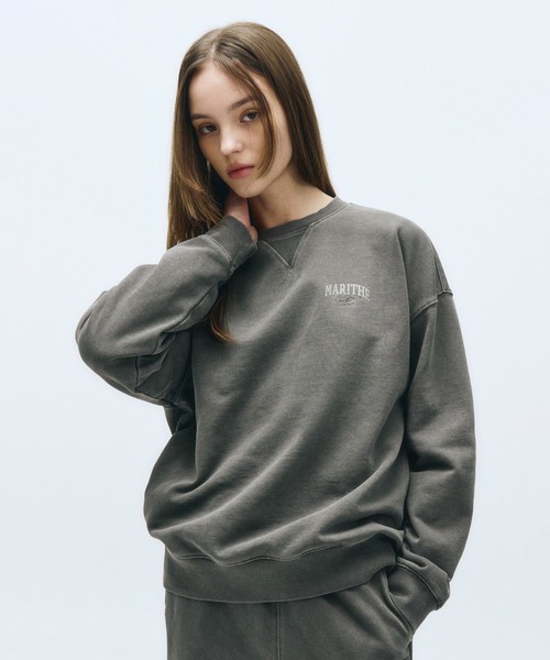 MARITHE + FRANCOIS GIRBAUD(マリテフランソワジルボー)の「PIGMENT OVERSIZED SWEATSHIRT(スウェット・レディース・ブルー系その他/チャコール・MEDIUM/LARGE/X-LARGE)」の6枚目の写真