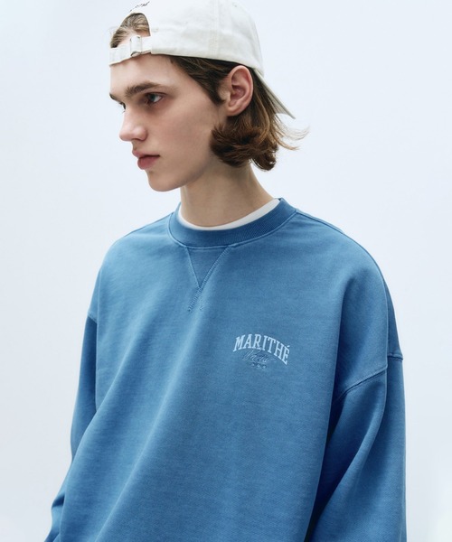 MARITHE + FRANCOIS GIRBAUD(マリテフランソワジルボー)の「PIGMENT OVERSIZED SWEATSHIRT(スウェット・レディース・ブルー系その他/チャコール・MEDIUM/LARGE/X-LARGE)」の13枚目の写真