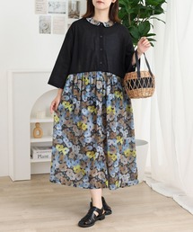 あちゃちゅむ モノトーンフラワー ボタニカル ワンピース ドレス 36 花柄,フラワー,ボタニカル」に該当する新着アイテム｜レディース