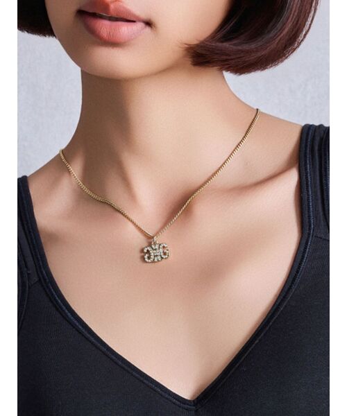 GYDA（ジェイダ）の「JEYSUS Symmetry GYDAラインストーンネックレス（ネックレス・レディース・シルバー/ゴールド・FREE）」の3枚目の写真