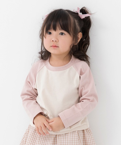 chil2（チルツー）の「綿100% 無地 ラグラン長袖Tシャツ（Tシャツ/カットソー・キッズ・スモークピンク/ブラック/カーキ/サックスブルー/チャコールグレー/ブラウン/ワインレッド/ラベンダー/ベージュ/ミント・140cm/150cm/160cm/80ｃｍ/90cm/100cm/110cm/120cm/130cm）」の9枚目の写真