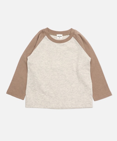 chil2（チルツー）の「綿100% 無地 ラグラン長袖Tシャツ（Tシャツ/カットソー・キッズ・スモークピンク/ブラック/カーキ/サックスブルー/チャコールグレー/ブラウン/ワインレッド/ラベンダー/ベージュ/ミント・140cm/150cm/160cm/80ｃｍ/90cm/100cm/110cm/120cm/130cm）」の20枚目の写真