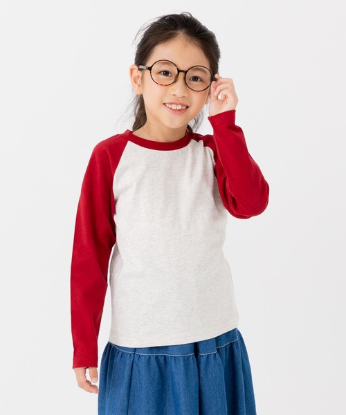 chil2（チルツー）の「綿100% 無地 ラグラン長袖Tシャツ（Tシャツ/カットソー・キッズ・スモークピンク/ブラック/カーキ/サックスブルー/チャコールグレー/ブラウン/ワインレッド/ラベンダー/ベージュ/ミント・140cm/150cm/160cm/80ｃｍ/90cm/100cm/110cm/120cm/130cm）」の15枚目の写真