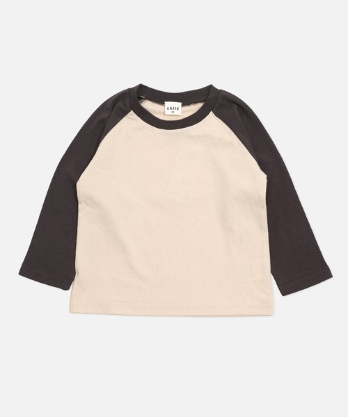 chil2（チルツー）の「綿100% 無地 ラグラン長袖Tシャツ（Tシャツ/カットソー・キッズ・スモークピンク/ブラック/カーキ/サックスブルー/チャコールグレー/ブラウン/ワインレッド/ラベンダー/ベージュ/ミント・140cm/150cm/160cm/80ｃｍ/90cm/100cm/110cm/120cm/130cm）」の16枚目の写真