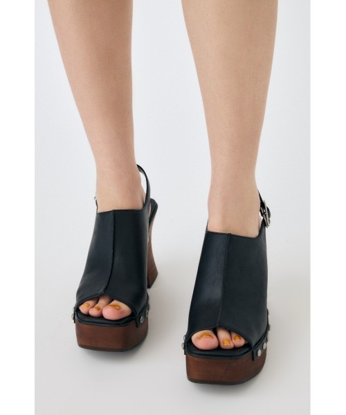PLATFORM WOOD サンダル　マウジー　ブラウン　2025SS Mサイズ セール】PLATFORM WOOD サンダル（サンダル）｜MOUSSY（マウジー