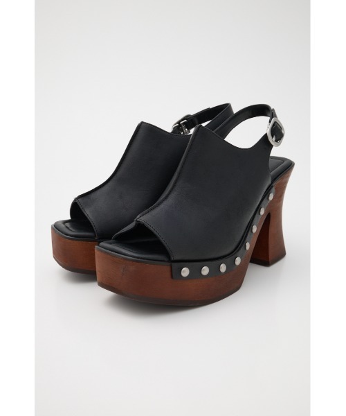 MOUSSY（マウジー）の「PLATFORM WOOD サンダル（サンダル・レディース・ブラウン/ブラック・SMALL/MEDIUM/LARGE）」の7枚目の写真