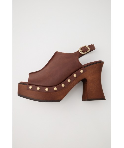 PLATFORM WOOD サンダル　マウジー　ブラウン　2025SS Mサイズ セール】PLATFORM WOOD サンダル（サンダル）｜MOUSSY（マウジー