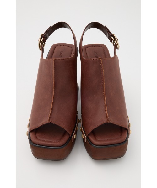 PLATFORM WOOD サンダル マウジー ブラウン 2025SS Mサイズ セール】PLATFORM WOOD サンダル(サンダル)|MOUSSY(マウジー