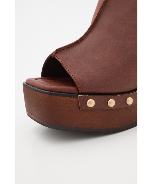 PLATFORM WOOD サンダル マウジー ブラウン 2025SS Mサイズ セール】PLATFORM WOOD サンダル(サンダル)|MOUSSY(マウジー