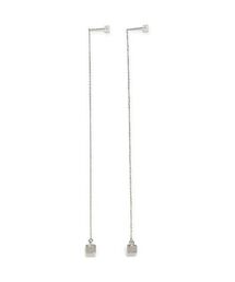 FRAY I.D（フレイアイディー）の「スクエアモチーフチェーンピアス（ピアス（両耳用））」