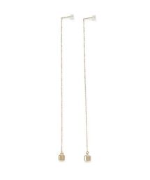 FRAY I.D（フレイアイディー）の「スクエアモチーフチェーンピアス（ピアス（両耳用））」