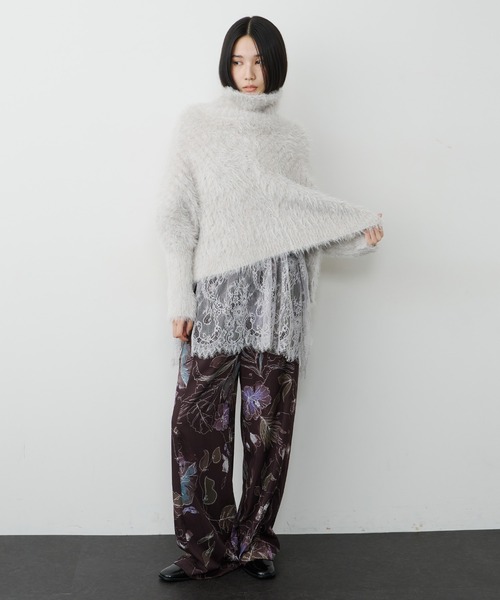 LA BELLE ETUDE（ラベルエチュード）の「オリジナルvintageフラワープリントストレートパンツ（その他パンツ・レディース・ホワイト/ブラウン/ブラック・0/1）」の7枚目の写真