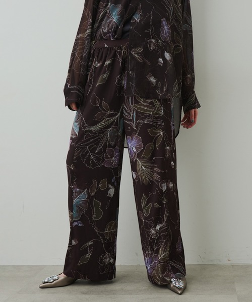 LA BELLE ETUDE（ラベルエチュード）の「オリジナルvintageフラワープリントストレートパンツ（その他パンツ・レディース・ホワイト/ブラウン/ブラック・0/1）」の16枚目の写真