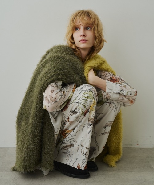 LA BELLE ETUDE（ラベルエチュード）の「オリジナルvintageフラワープリントストレートパンツ（その他パンツ・レディース・ホワイト/ブラウン/ブラック・0/1）」の14枚目の写真