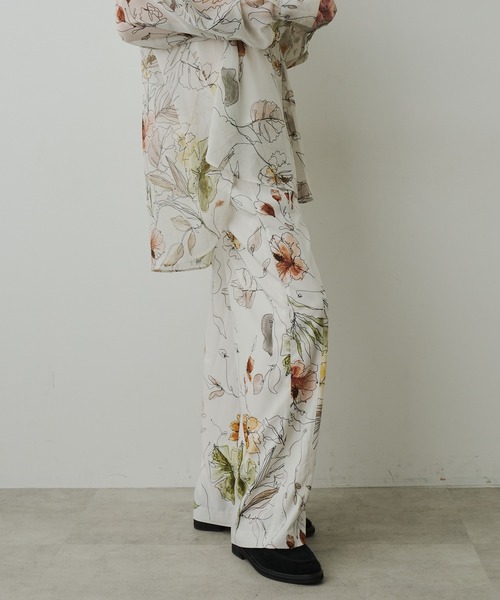 LA BELLE ETUDE（ラベルエチュード）の「オリジナルvintageフラワープリントストレートパンツ（その他パンツ・レディース・ホワイト/ブラウン/ブラック・0/1）」の11枚目の写真