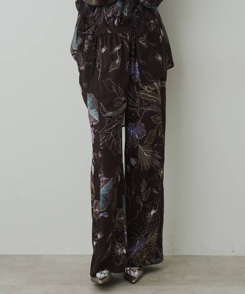 LA BELLE ETUDE（ラベルエチュード）の「オリジナルvintageフラワープリントストレートパンツ（その他パンツ・レディース・ホワイト/ブラウン/ブラック・0/1）」の17枚目の写真