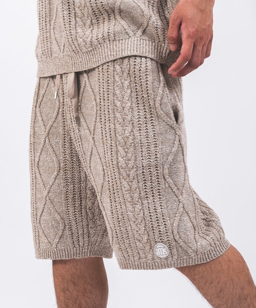 atmos（アトモス）の「atmos Cable Knit Short Pants / アトモス ケーブル ニット ショート パンツ（その他パンツ・メンズ・グレー/ベージュ・M/L/XL）」の2枚目の写真