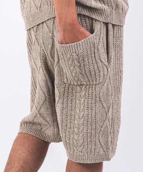 atmos（アトモス）の「atmos Cable Knit Short Pants / アトモス ケーブル ニット ショート パンツ（その他パンツ・メンズ・グレー/ベージュ・M/L/XL）」の10枚目の写真