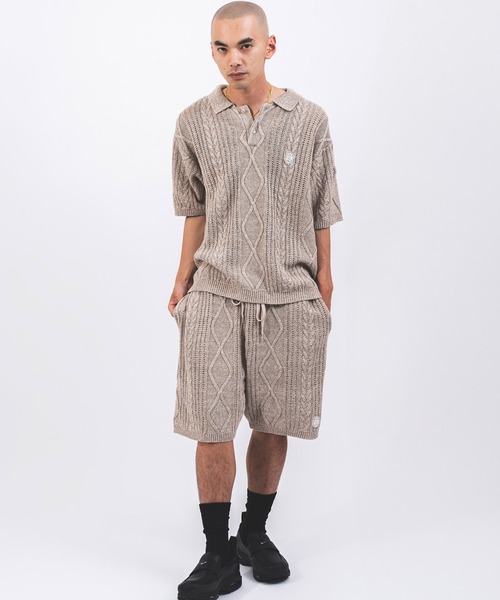 atmos（アトモス）の「atmos Cable Knit Short Pants / アトモス ケーブル ニット ショート パンツ（その他パンツ・メンズ・グレー/ベージュ・M/L/XL）」の3枚目の写真
