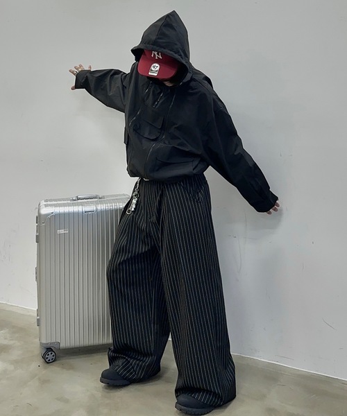 MandO（Auntie Rosa）（エムオー）の「2WAYジップマウンテンパーカー（ブルゾン・メンズ・カーキ/ブラック・LARGE/MEDIUM）」の7枚目の写真