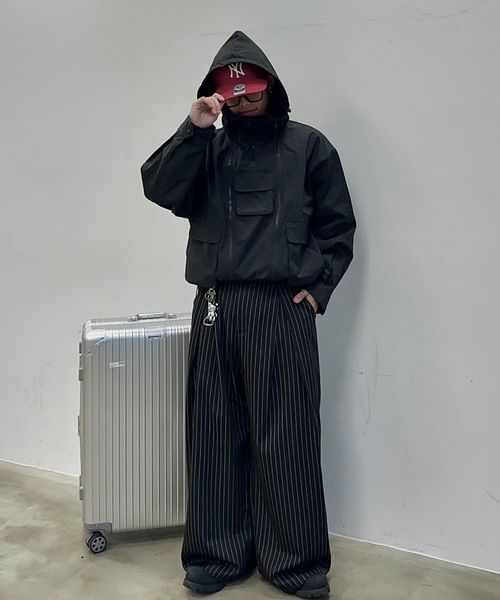 MandO（Auntie Rosa）（エムオー）の「2WAYジップマウンテンパーカー（ブルゾン・メンズ・カーキ/ブラック・LARGE/MEDIUM）」の8枚目の写真