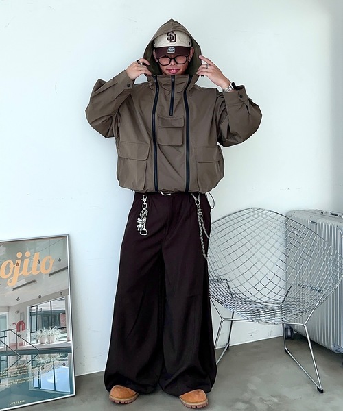 MandO（Auntie Rosa）（エムオー）の「2WAYジップマウンテンパーカー（ブルゾン・メンズ・カーキ/ブラック・LARGE/MEDIUM）」の17枚目の写真
