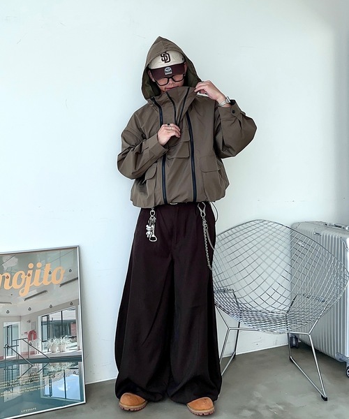 MandO（Auntie Rosa）（エムオー）の「2WAYジップマウンテンパーカー（ブルゾン・メンズ・カーキ/ブラック・LARGE/MEDIUM）」の18枚目の写真