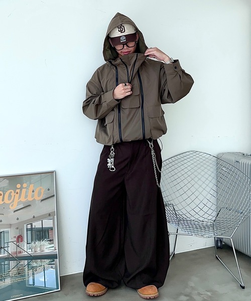 MandO（Auntie Rosa）（エムオー）の「2WAYジップマウンテンパーカー（ブルゾン・メンズ・カーキ/ブラック・LARGE/MEDIUM）」の19枚目の写真