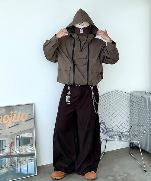 MandO（Auntie Rosa）（エムオー）の「2WAYジップマウンテンパーカー（ブルゾン・メンズ・カーキ/ブラック・LARGE/MEDIUM）」の21枚目の写真