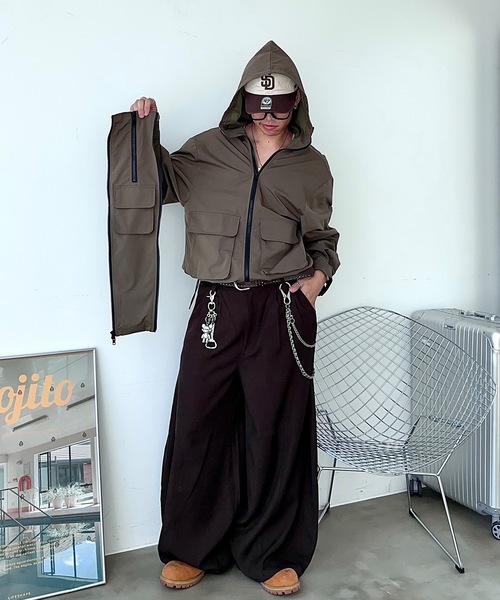 MandO（Auntie Rosa）（エムオー）の「2WAYジップマウンテンパーカー（ブルゾン・メンズ・カーキ/ブラック・LARGE/MEDIUM）」の22枚目の写真