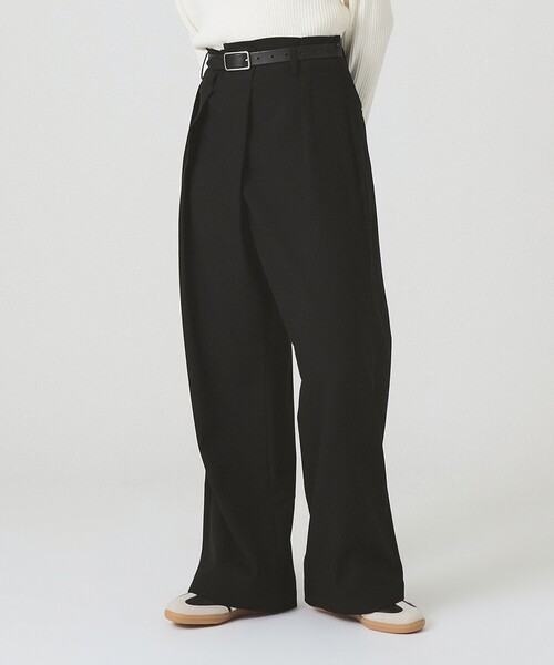 Ray BEAMS（レイビームス）の「アシンメトリー ハイウエスト パンツ（その他パンツ・レディース・ダークブラウン/ブラック・1/0）」の6枚目の写真