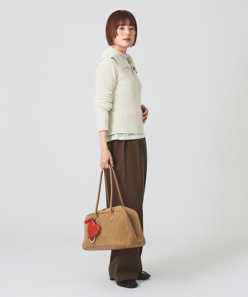 Ray BEAMS（レイビームス）の「アシンメトリー ハイウエスト パンツ（その他パンツ・レディース・ダークブラウン/ブラック・1/0）」の12枚目の写真