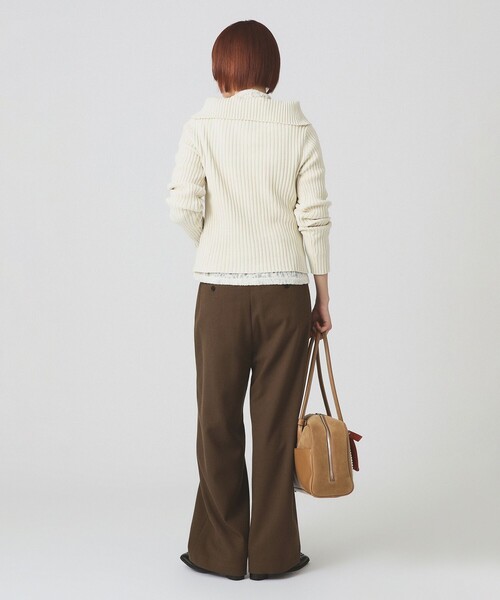 Ray BEAMS（レイビームス）の「アシンメトリー ハイウエスト パンツ（その他パンツ・レディース・ダークブラウン/ブラック・1/0）」の13枚目の写真