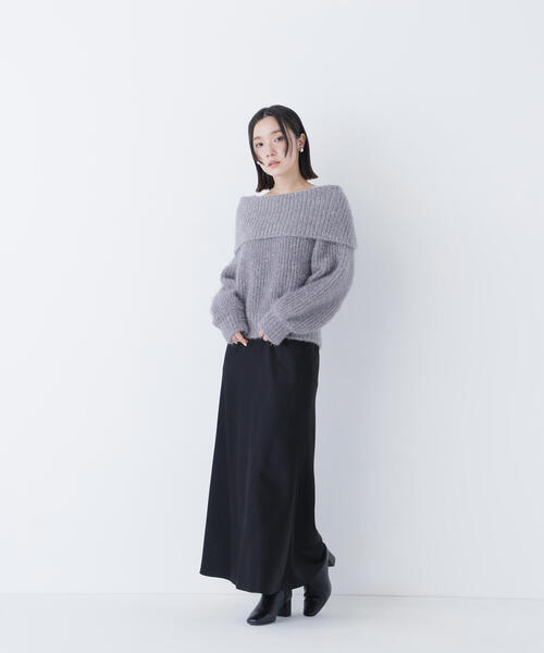 ナチュラルビューティーベーシック（NATURAL BEAUTY BASIC）/バイアスサテンナロースカート ◇【Oggi掲載】バイアスサテンナロースカート（スカート）｜NATURAL