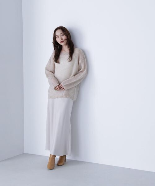 ◇【Oggi掲載】バイアスサテンナロースカート（スカート）｜NATURAL