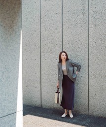 NATURAL BEAUTY BASIC（ナチュラルビューティーベーシック）の「◇【Oggi12月号掲載】バイアスサテンナロースカート（スカート・レディース）」