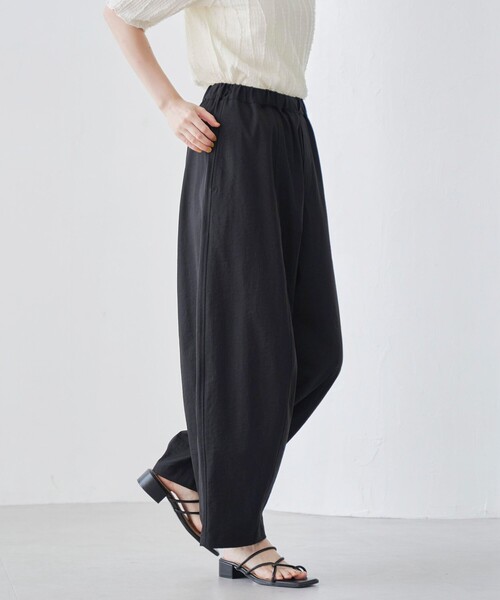 coen（コーエン）の「ポリツイルコクーンパンツ（スラックス・レディース・ダークグレー/ナチュラル/ブラック/ベージュ・M/L）」の7枚目の写真