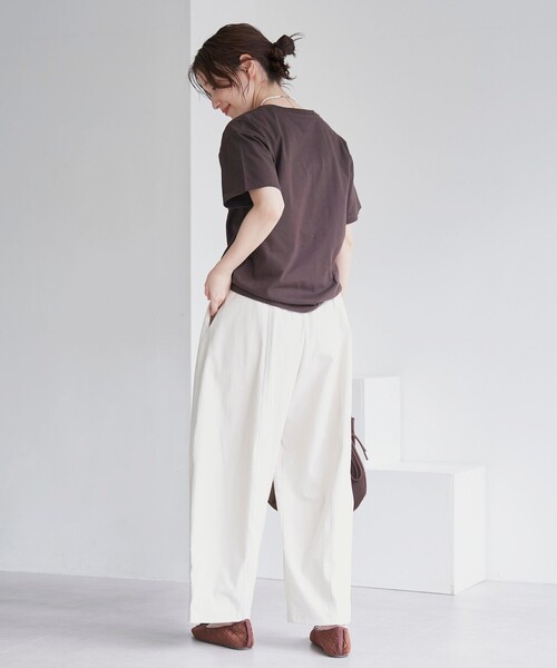 coen（コーエン）の「ポリツイルコクーンパンツ（スラックス・レディース・ダークグレー/ナチュラル/ブラック/ベージュ・M/L）」の14枚目の写真