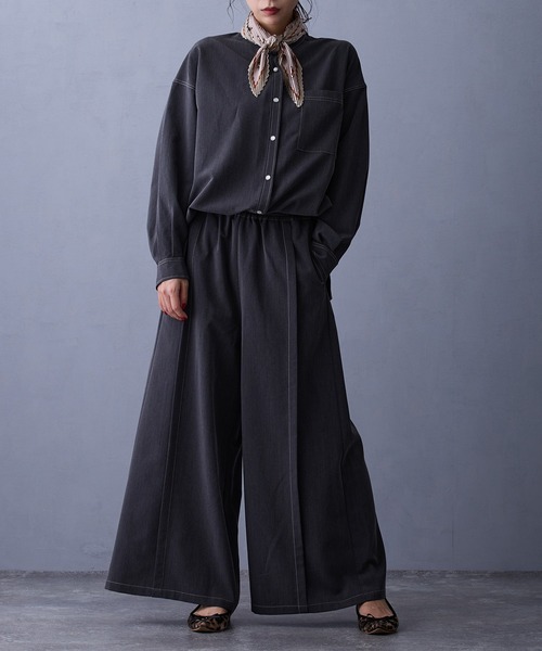 NICOLE white(ニコルホワイト)の「テンセルデニムパンツ(デニムパンツ・レディース・ブラック/ブルー/インディゴブルー・FREE)」の13枚目の写真