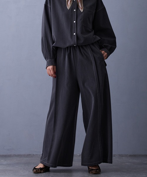 NICOLE white(ニコルホワイト)の「テンセルデニムパンツ(デニムパンツ・レディース・ブラック/ブルー/インディゴブルー・FREE)」の16枚目の写真