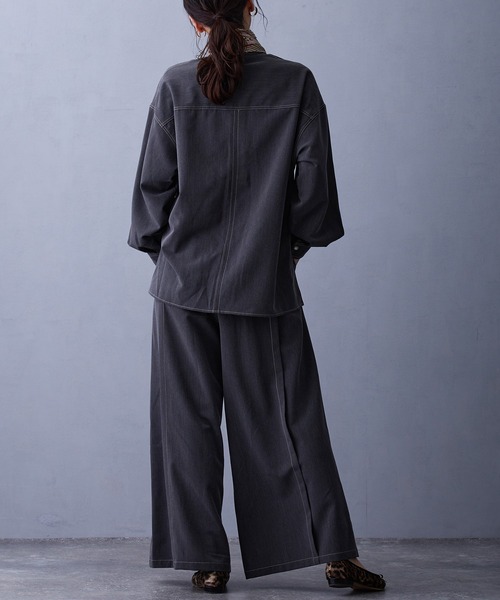 NICOLE white(ニコルホワイト)の「テンセルデニムパンツ(デニムパンツ・レディース・ブラック/ブルー/インディゴブルー・FREE)」の17枚目の写真