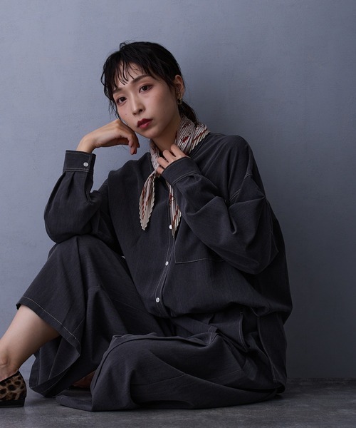 NICOLE white(ニコルホワイト)の「テンセルデニムパンツ(デニムパンツ・レディース・ブラック/ブルー/インディゴブルー・FREE)」の19枚目の写真