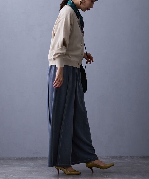 NICOLE white(ニコルホワイト)の「テンセルデニムパンツ(デニムパンツ・レディース・ブラック/ブルー/インディゴブルー・FREE)」の6枚目の写真