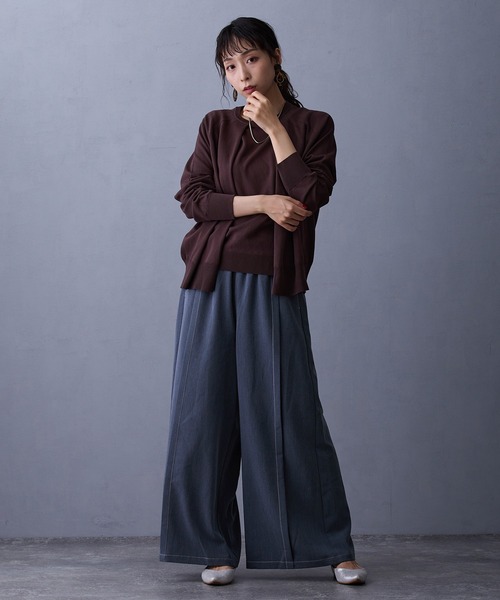 NICOLE white(ニコルホワイト)の「テンセルデニムパンツ(デニムパンツ・レディース・ブラック/ブルー/インディゴブルー・FREE)」の10枚目の写真