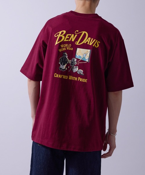 BEN DAVIS(ベンデイビス)の「【BENDAVIS別注】j.n.r.d/映写機Tシャツ(Tシャツ/カットソー・メンズ・ワイン/チャコールグレー/ホワイト・M/L/LL)」の3枚目の写真