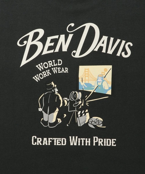 BEN DAVIS(ベンデイビス)の「【BENDAVIS別注】j.n.r.d/映写機Tシャツ(Tシャツ/カットソー・メンズ・ワイン/チャコールグレー/ホワイト・M/L/LL)」の7枚目の写真