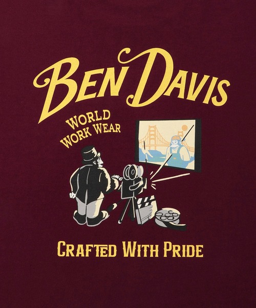 BEN DAVIS(ベンデイビス)の「【BENDAVIS別注】j.n.r.d/映写機Tシャツ(Tシャツ/カットソー・メンズ・ワイン/チャコールグレー/ホワイト・M/L/LL)」の8枚目の写真