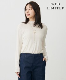 【WEB限定】シアーストレッチフライス メローネック シアー カットソー